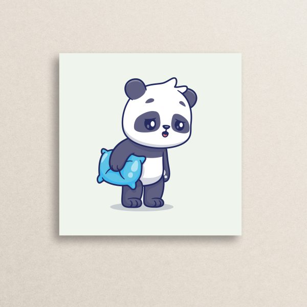 استیکر پاندا خوابالو گوگولی 02 | The cute sleepy panda sticker 02