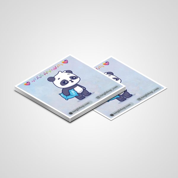 استیکر پاندا خوابالو گوگولی 02 | The cute sleepy panda sticker 02