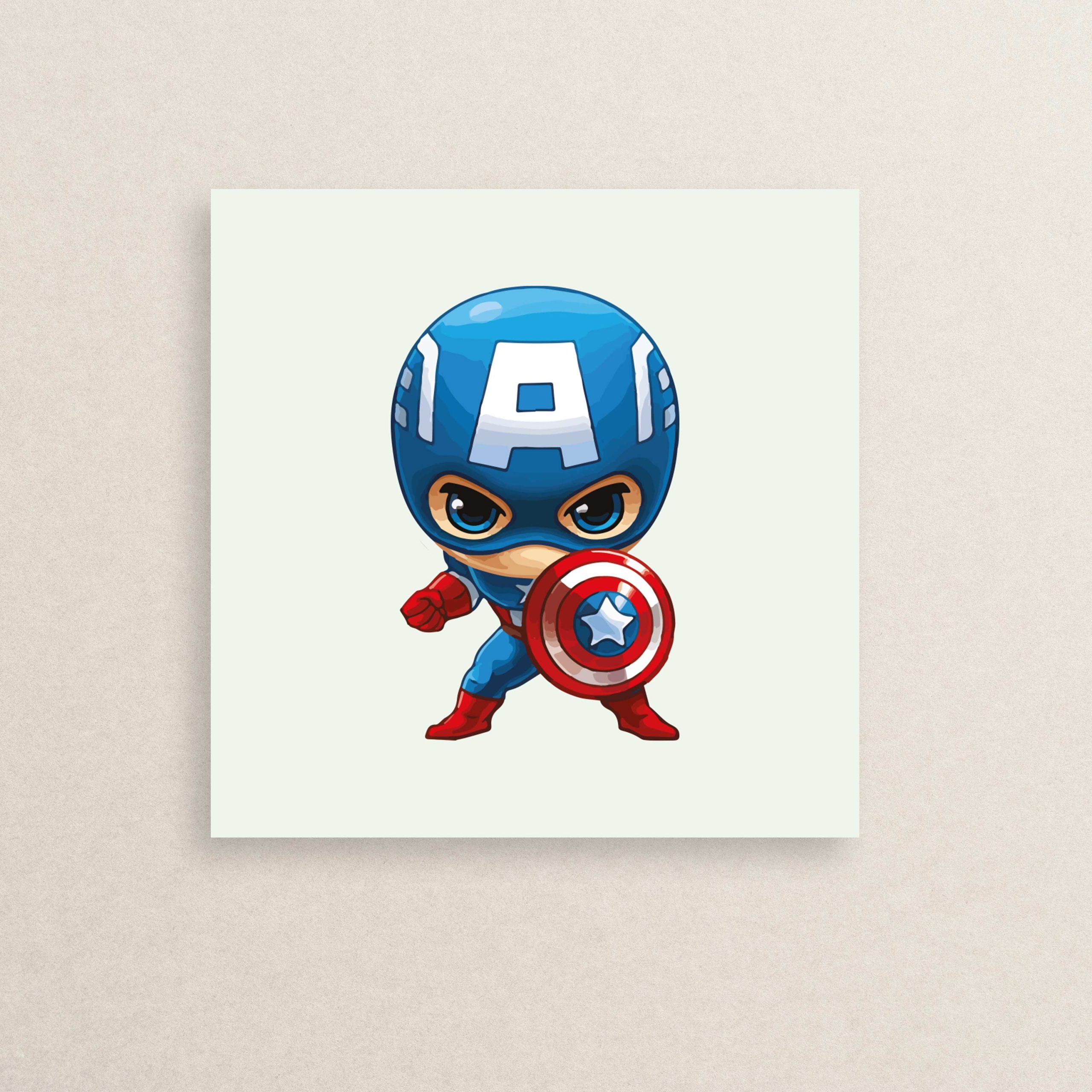 Marvel Captain America logo sticker 06