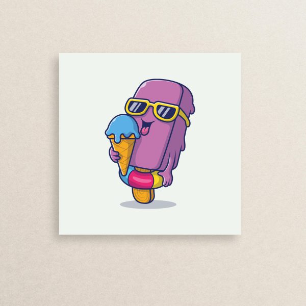 استیکربستنی گوگولی 01 | The cute Ice cream sticker 01