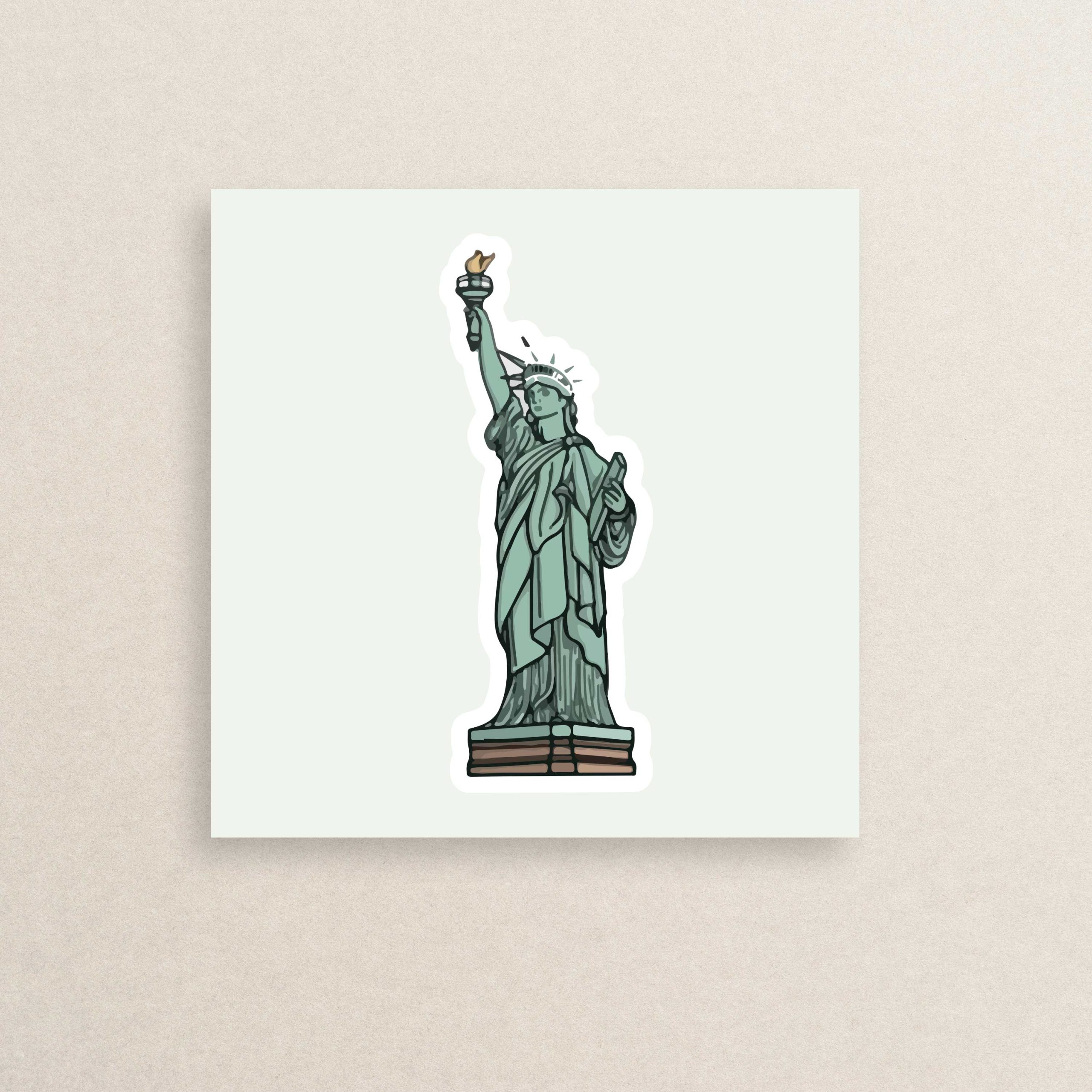 The Statue of liberty New York USA sticker 02